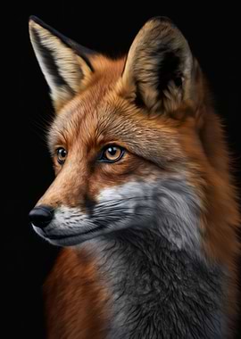 Red fox portrait