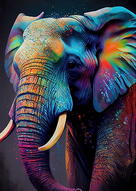 Colorful Elephant Animal
