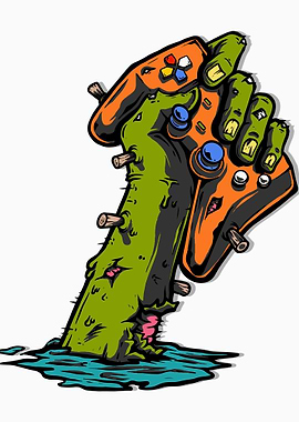 Zombie hands playing game