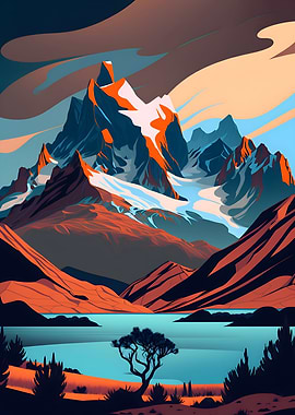 Patagonia embracing a lake