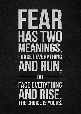 fear has two meanings