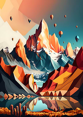 Air balloons in Patagonia