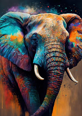 Colorful Elephant Animal