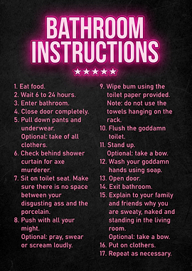 Bathroom Instruction