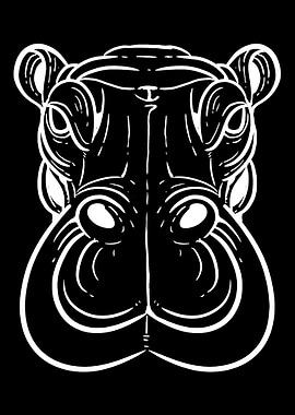 Tribal Hippopotamus Animal
