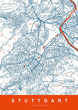 Map STUTTGART GERMANY