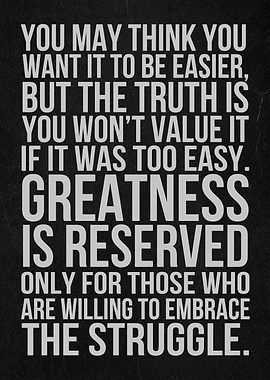 greatness is reserved
