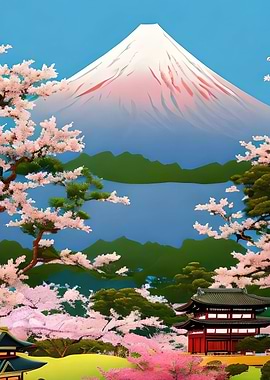 Spring Glimpse of Mt Fuji