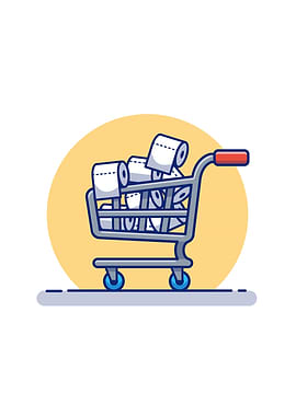 Trolley With Toilet Tissue