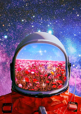 Astronaut Floral Dreams
