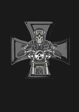 Biker Cross Motorcycle Emb