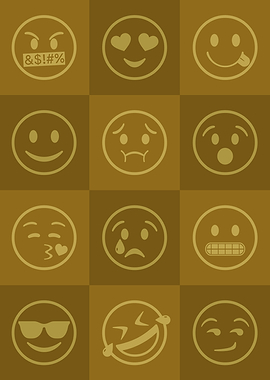 Emoji Expressions Yellow