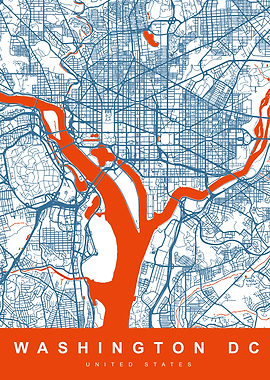 Map WASHINGTON DC USA