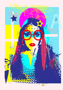 Pop art poster with a Indi