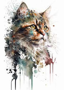 Cat Watercolor
