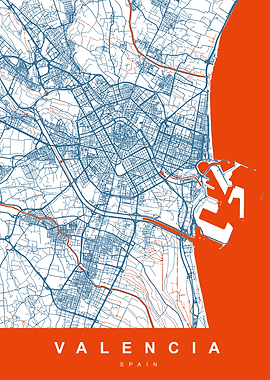 Map VALENCIA SPAIN