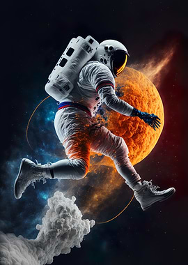 Jumping Astronaut