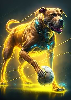 football dog neon