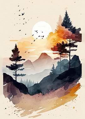 Watercolor Naturescape
