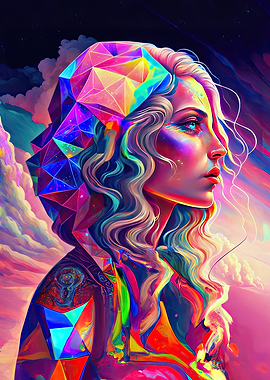 Rainbow Geometry Goddess 1