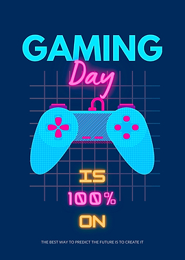 Cyber neon Gaming day