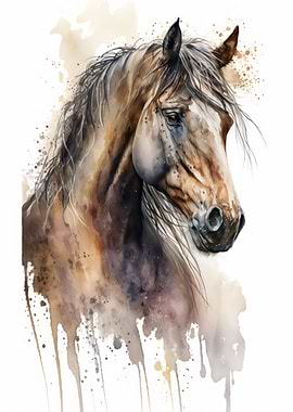 Horse Watercolor