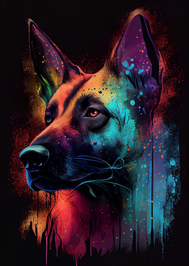 Belgian Malinois Colorful