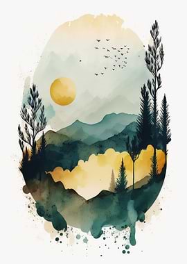 Watercolor Naturescape