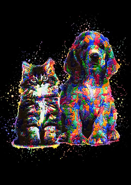 Cat and Dog Painting