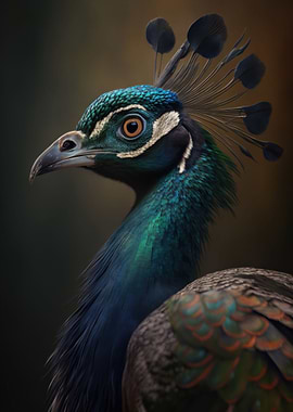 Peacock portrait