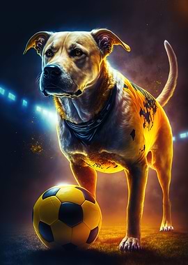 football dog neon