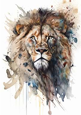 Lion Watercolor
