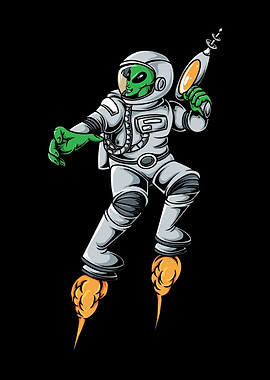 Astronaut Alien in Future