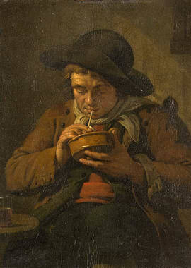 Peasant Lighting his Pipe
