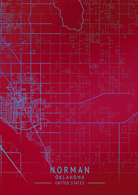 Norman USA City Map