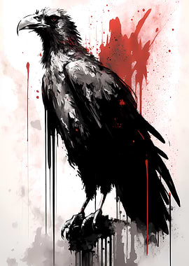 Ink Portrait of a Vulture