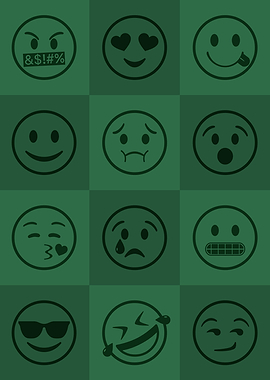 Emoji Expressions Green