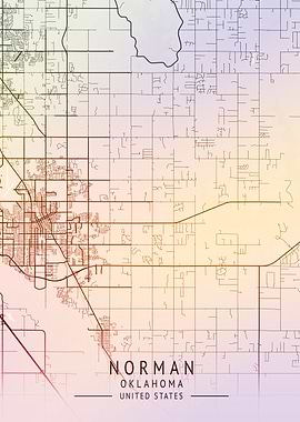 Norman USA City Map