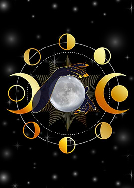 Full moon triple goddess