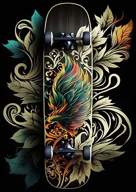 Skateboard Floral