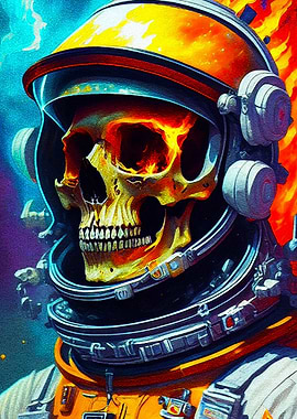 skull in space