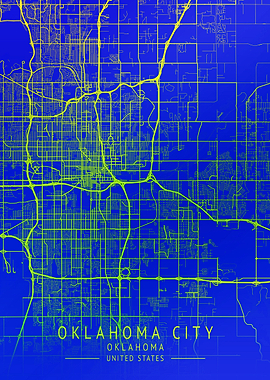 Oklahoma USA City Map