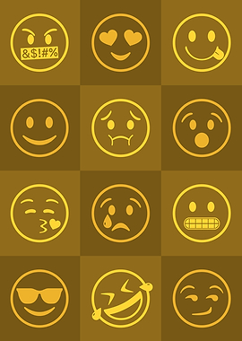 Emoji Expressions Yellow