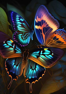 Vibrant Butterfly Wall Art