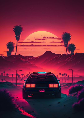 Neon Wave DeLorean V1