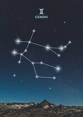 zodiac gemini night sky