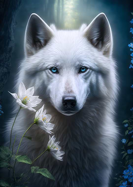 Beautiful white Wolf