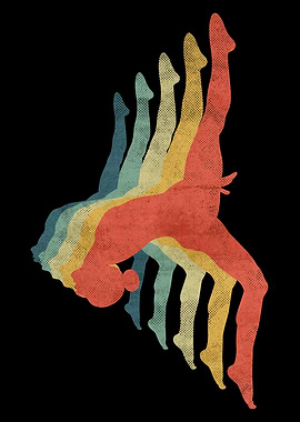 Gymnast Girl Flip Vault