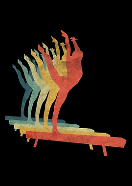 Gymnast Girl On Balance