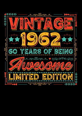 Vintage 1962 60Years of